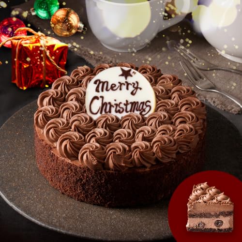 【タカナシミルク公式通販】 【merry Christmas】 メッセージプレート付き【出荷後3日間を超えるご不在で返品された場合の再発送・返金不可】 チョコレートケーキ 誕生日 パティシエ・シマ アリバ(チョコレートケーキ)5号