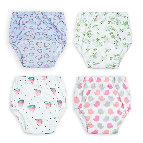 FLYISH DIRECT Potty Training Pants, Cotton Diaper Skirts Shorts, Training Pants Waterproof, Nappy Skirts, Toddler Training Pants, 2 Packs