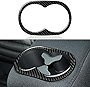 BRMYL Rear Seat Cup Holder Cover Decal for 2015 2016 2017 2018 2019 2020 2021 2022 2023 Dodge Challenger Accessories Carbon Fiber Sticker
