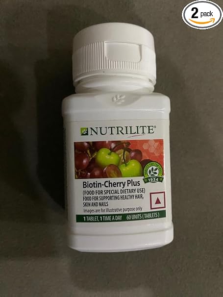 Amway Nutrilite Biotin Cherry Plus Tablets Pack Of 2 ( Packaging May Very)