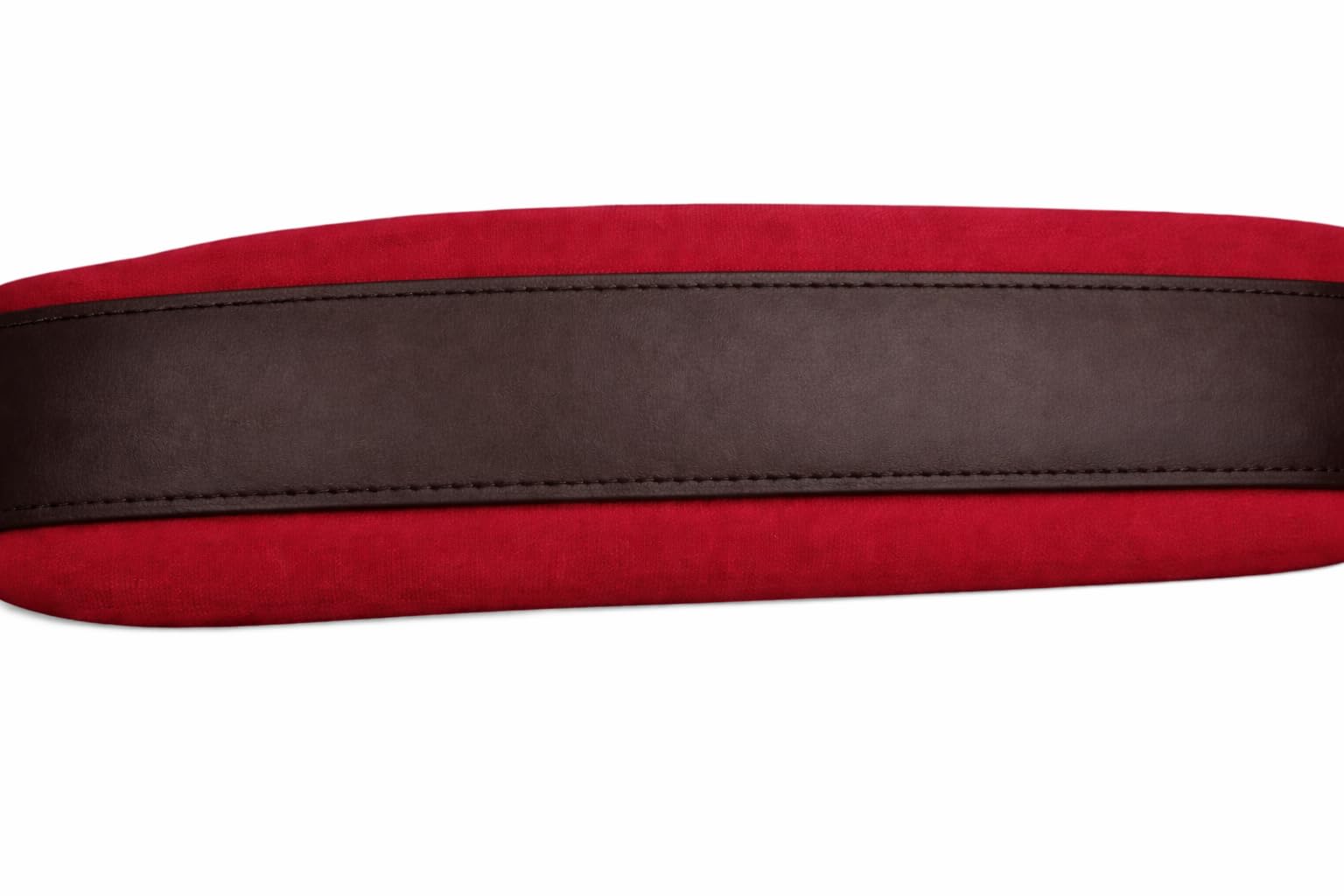 Generisch Akkordeon Bassriemen 120 Bässe rot-braun inkl. Verstellerset – hochwertiger Bassgurt für Akkordeon – verstellbar, gepolstert, robust, komfortabel – Musikzubehör in alpenländischem Design