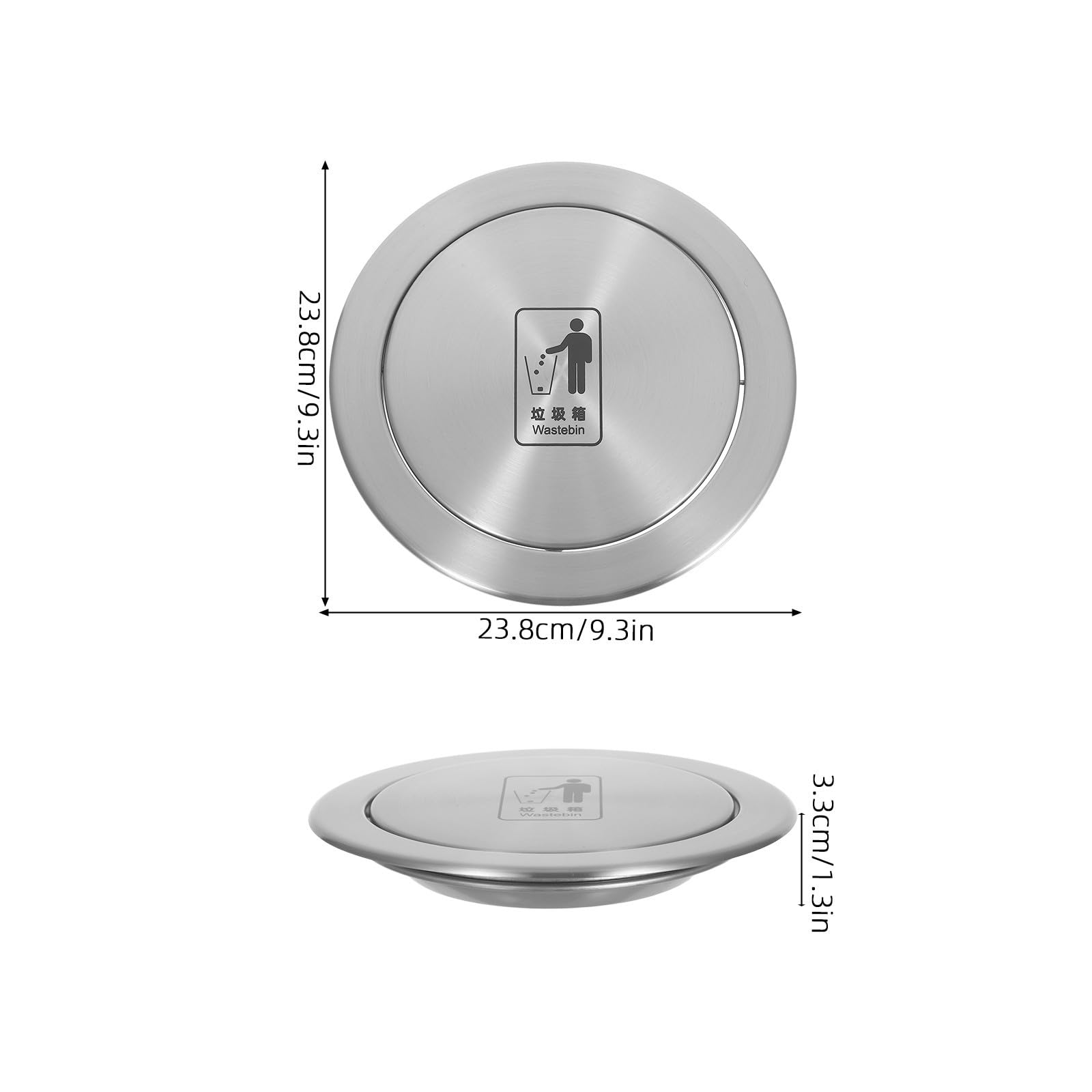 Tapa Redonda Abatible de Acero Inoxidable para Cocina y Hogar
