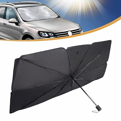 Mantra Impex (Large Size) Car Sun Shade Windshield Cover, Umbrella Windshield Sun Shade for Car Front Window Sun Protection & Heat Insulation Foldable Sun Shade Full Cover Sun Shade for Most Vehicles