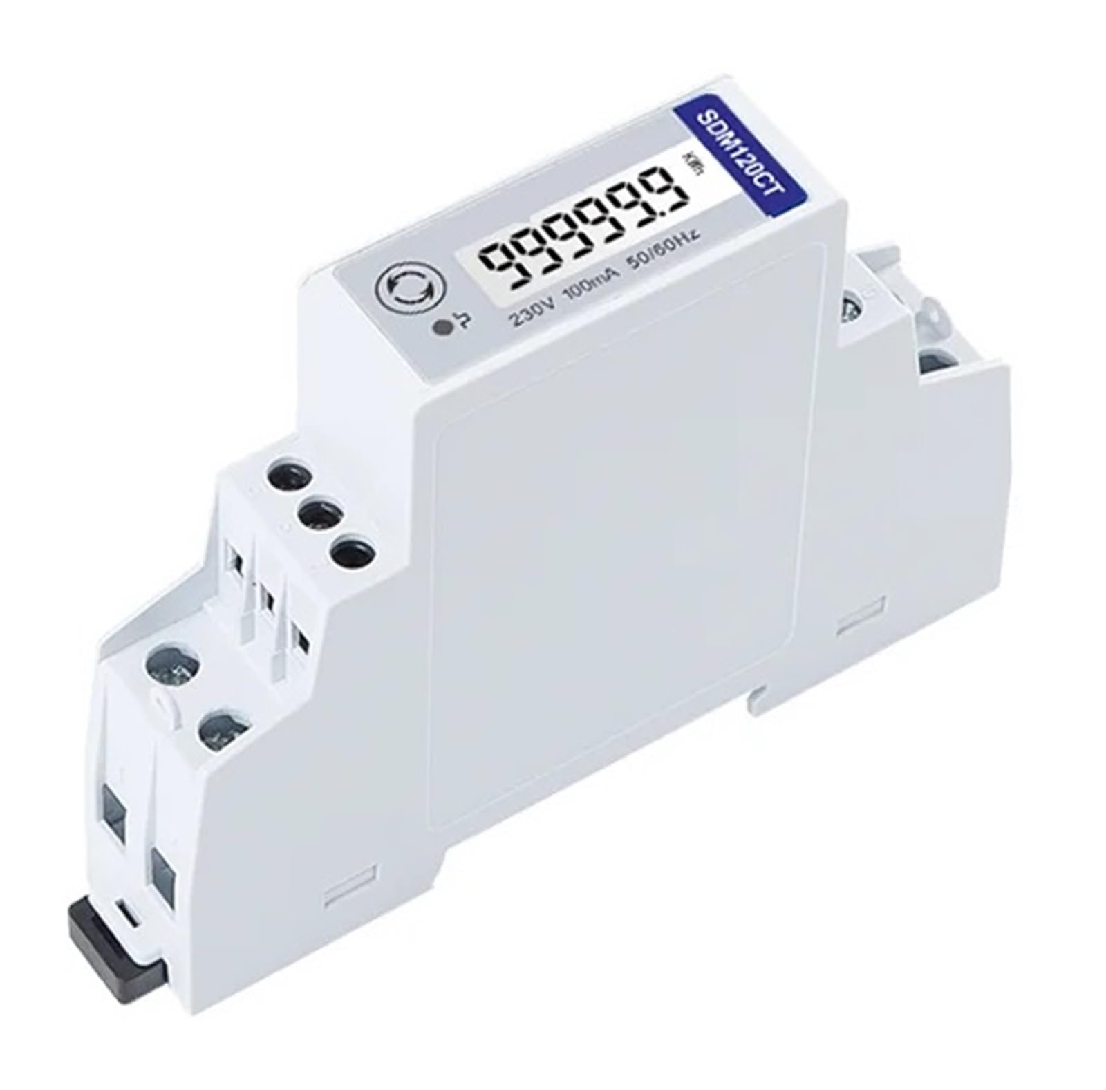 Misuratore di potenza Consumo elettrico SDM120CT-MV 0,1 V Ingresso Fase 2 Fili 230 RS485
