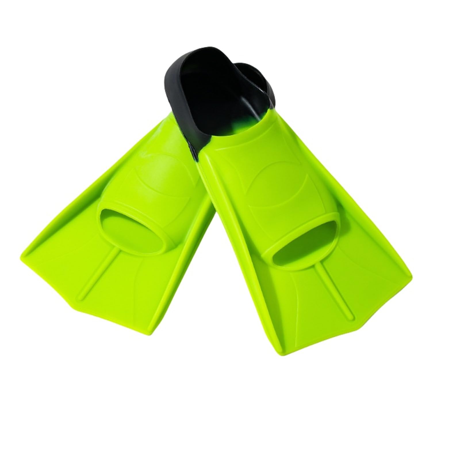 Training Fins, Silicone Swim Diving Fins for Stronger Kick & Greater Propulsion | Adjustable Lightweight Fins | Sizes 30-47 EU | Unisex Adults & Kids Men Women (Green,XXS(30-32 EU))