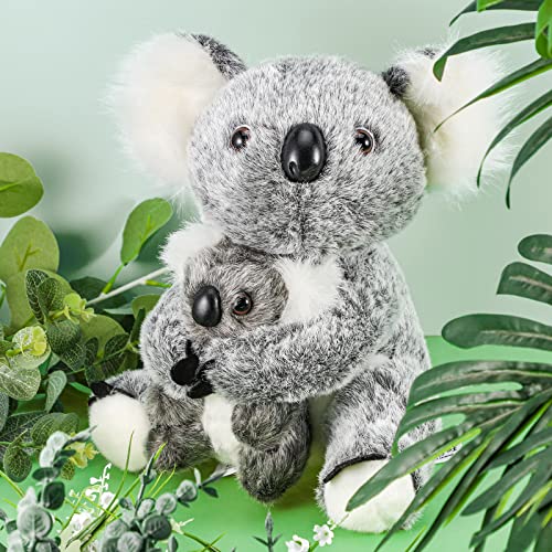 Skylety Stuffed Animal Koala Bear 2 Pieces Mum Hold Little Koala Plush Toy Soft Stuffed Animal Doll, 10.63 Inches and 5.12 inches