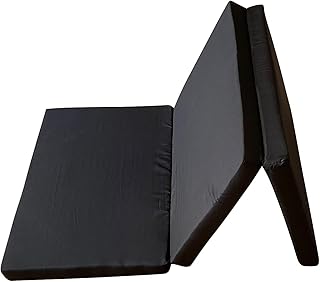 Deevine Craft 3 Fold Medium Hard EPE Foam 2 Inch Thickness Floor Light Weight Foldable Movable Mattress, Bed Mattress for Travel, Picnic, Yoga Mat Tri Fold Mattress 2 inch Thick Single Bed Black Cover-picture-28