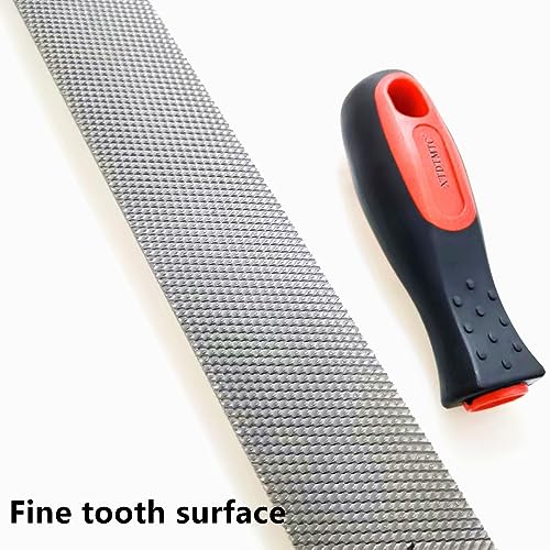 Image of Farrier Rasp File Double Sided Horseshoe File, Farrier Hoof Rasp Hoof File with Rubber Handle, Horse and Pig Hooves, Improved Precision Edge 14 inches (Approximately 35.5 Centimeters)