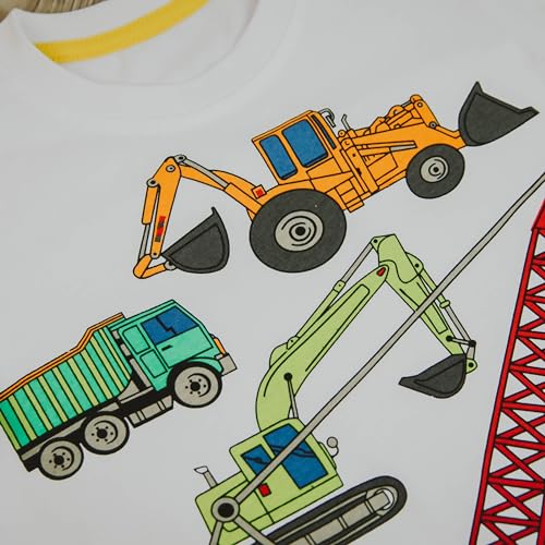 Image of Toddler Boy Clothes Cartoon Cotton Summer Short Sleeve T-Shirt and Shorts Kids Outfit Set 2-7 Year
