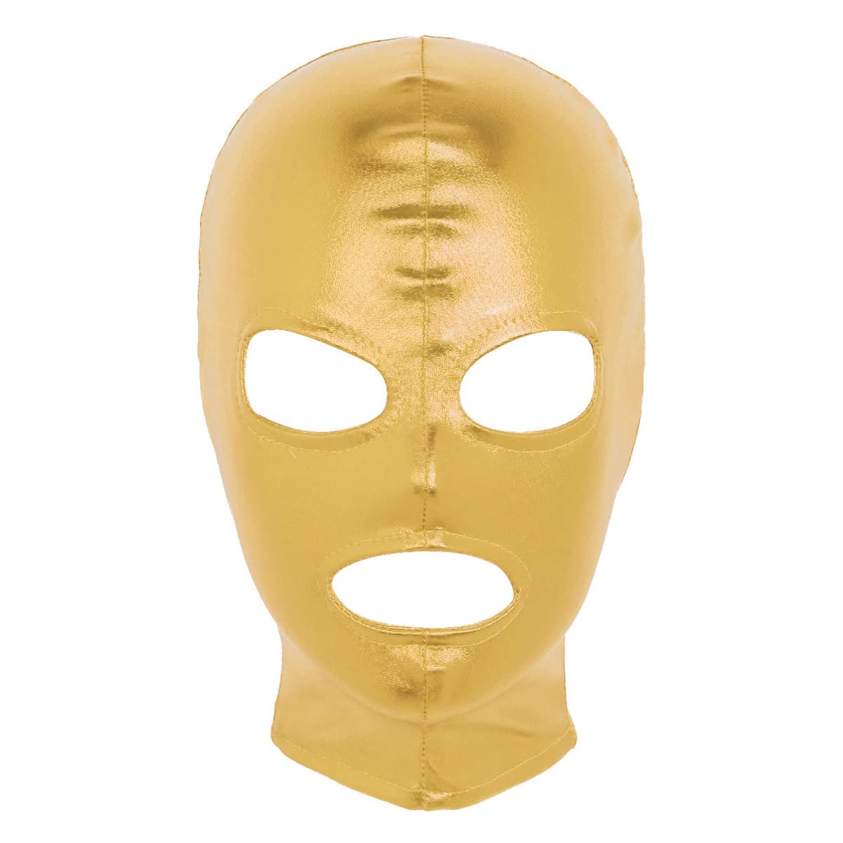 Unisex Leather Full Cover Face Mask Elastic Breathable Cosplay Costumes Open Eyes Mouth Headgear