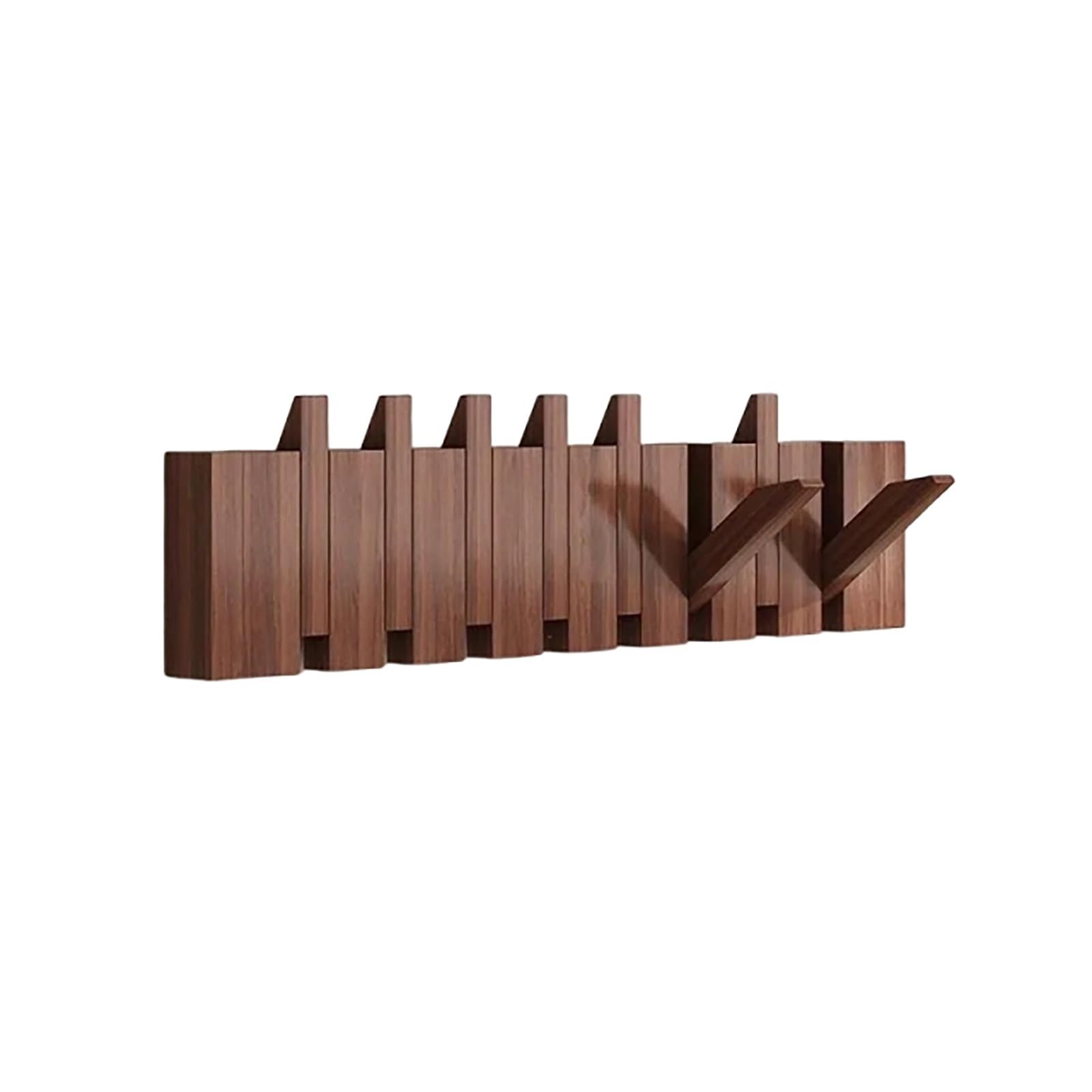 Appendiabiti da Parete Faggio Stile Pianoforte, Attaccapanni Multifunzione