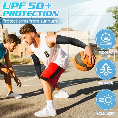 Arm Sleeves for Men Women: UV Sun Protection Sleeves to Cover Arms Cooling Sports Compression Arm Sleeve Youth2
