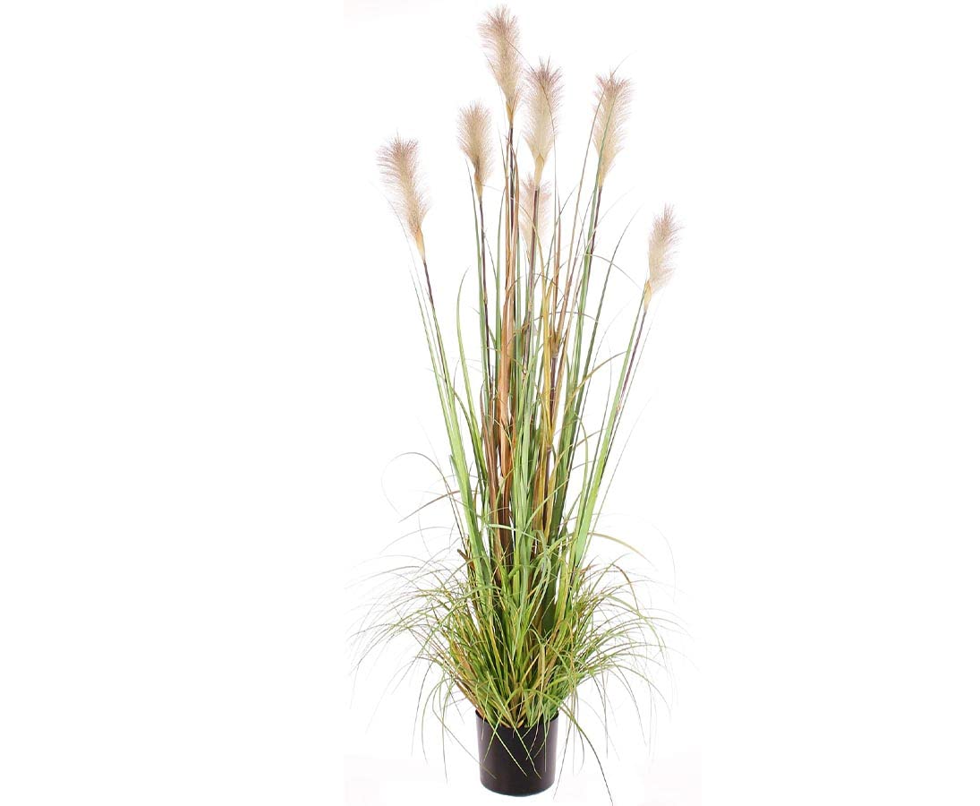6 separadores de plantas artificiales, 230 x 80 cm, arreglo de hierba, moderno, verde oscuro, poliéster/PVC, separador decorativo de habitaciones con macetero, para oficina y locales comerciales