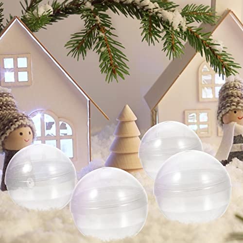 HOMSFOU 50pcs Empty Clear Round Capsules for Toy Gumball Machines 45MM Clear Fillable Ornaments Ball Plastic Containers Surprise for Kids Party Favor Prize Vending Machine Toys - Image 3