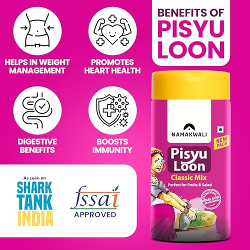 Image of Namakwali Flavoured Pahadi Salt Classic Mix Seasoning, Pack of 3 -300 Gram | Pisyu Loon Seasoning mix for Popcorn, Noodles, Salad, Raita, Juice, Fruits, Makhana and more | 100% Organic | SharkTank India
