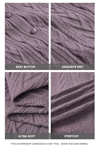 Image of Arach&Cloz Women's Cable Knit Fall Soft Lightweight Sweater Cardigans 2025