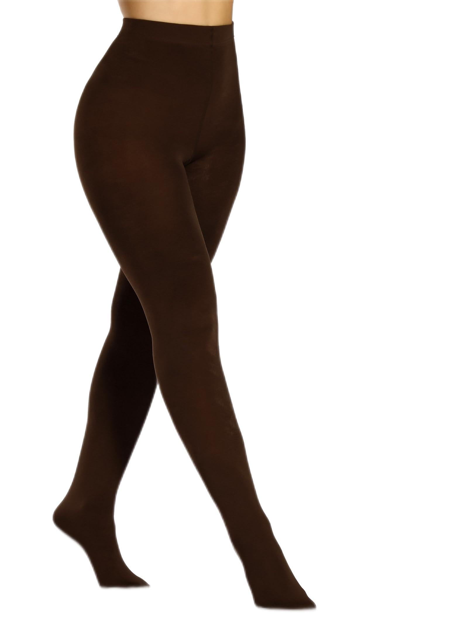 DancMolly Opaque Fleece Lined Tights for Women, High Waist Warm Winter Thermal Control Top Pantyhose