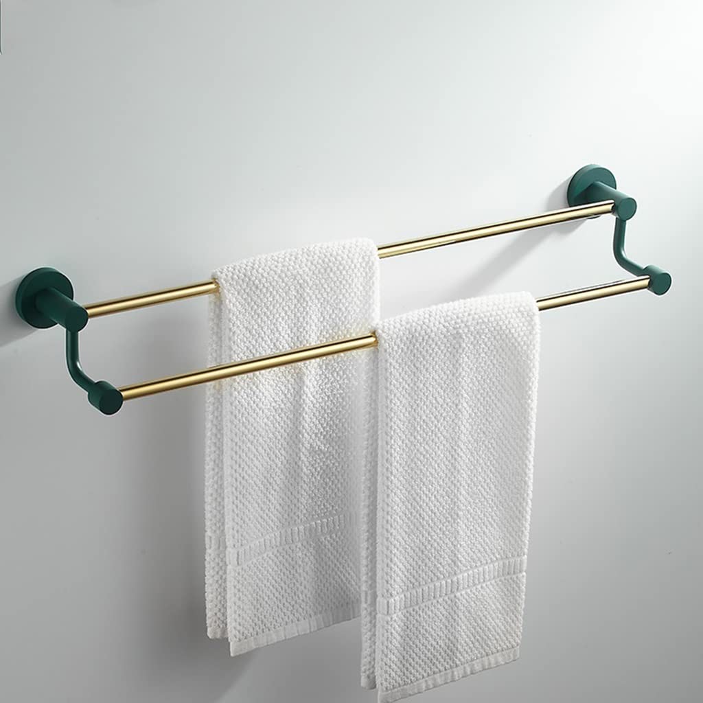 LMYSXAOZ LNNSHX Towel Racks, Rail for Bathroom,Brass Hand Bar Bathroom Holder Kitchen Dish Cloths Hanger/Double Rod Rack/a (Single Rack a)
