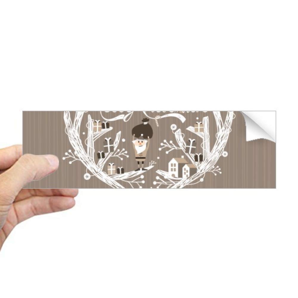 Sticker rectangulaire pour fenêtre cerf Père Noël DIYthinker autocollant de Noël décoratif