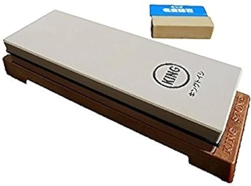 Piedra de afilar japonesa, combinación de 1000/6000 granos King KW-65 y piedra nagura de 8000 granos King: conjunto - 2 artículos