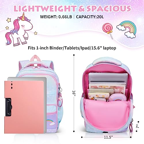 Backpacks For Girls School Cute Kids Backpack Bookbags With Insulated Lunch Box Set For School Elementary Girl, Tie Dye School Bag With Laptop Compartments 16 * 11.5 * 7.5, Galaxy Blue #TOP6