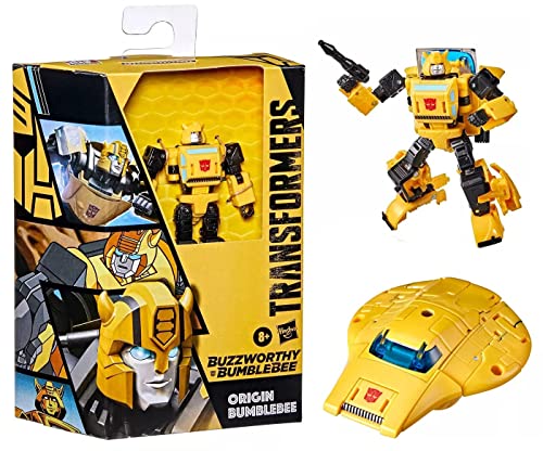 Hasbro Transformers Buzzworthy Bumblebee War for Cybertron Deluxe Origin Bumblebee (F1623), Multi_color, 4.5-Inch
