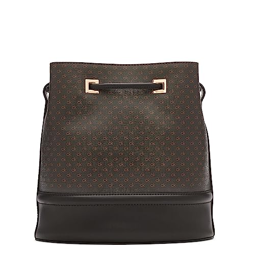 Image of Calvin Klein Women's Ash Crossbody Bag - Vegan Leather, Monogram, 2 Pockets
