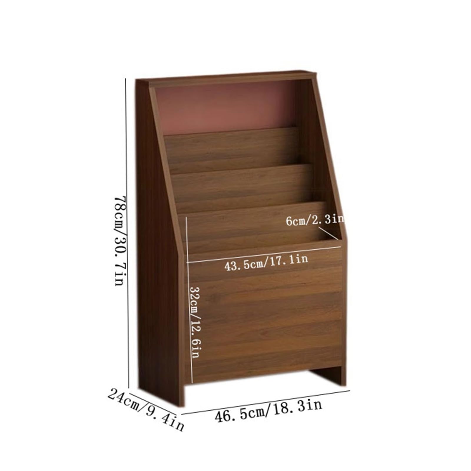 Rack per dischi Scaffale for dischi in vinile in stile gradino for pavimento domestico, libreria in legno, riviste