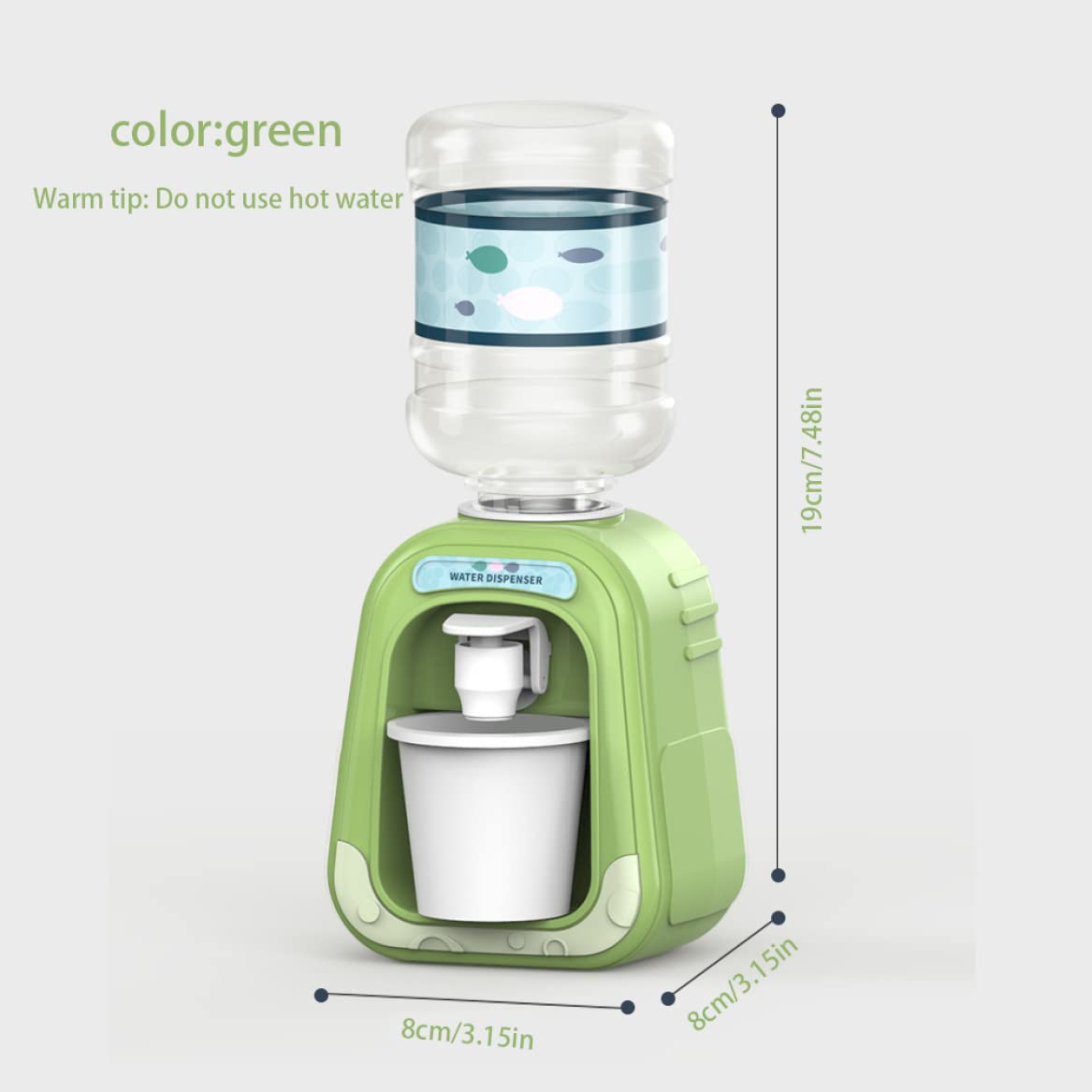 Minidispensador De Agua Infantil Con Forma De Animal: Cerdo, Oso, Dobladillo O Conejo. Juguete De Simulación Para Casa De Muñecas Y Juegos De Rol.
