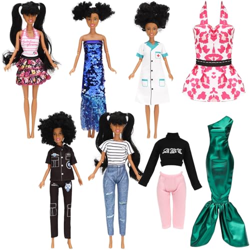 ONEST Set 5 Muñecas Afroamericanas 11.5 Pulgadas miniatura 1