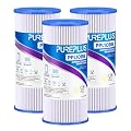 PUREPLUS 50 Micron 10" x 4.5" Whole House Pleated Sediment Filter for Well Water, Replacement Cartridge for GE FXHSC, Culligan R50-BBSA, Pentek R50-BB, DuPont WFHDC3001, W50PEHD, GXWH40L, 3Pack