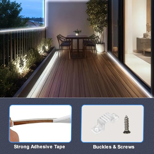 Tira LED solar 32.8ft impermeable IP68 color blanco frío miniatura 3
