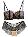 Produktbild Nature Damen Dünn Push Up Bralette Balconette BH Set - (Schwarz 70A)