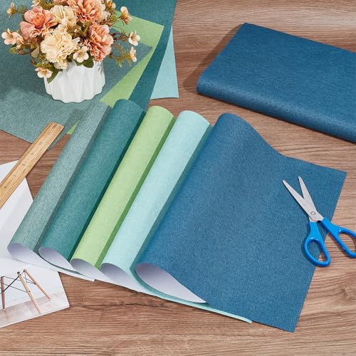 CRASPIRE 10 Sheets 13.7x11.8Inch Linen Book Cloth Cover 5 Color for A5-A8 Books Binding Fabric Surface Paper Backed Bookcover Archival Bookbinding Supplies Reusable Protector Soft Album Scrapbooking - Image 4