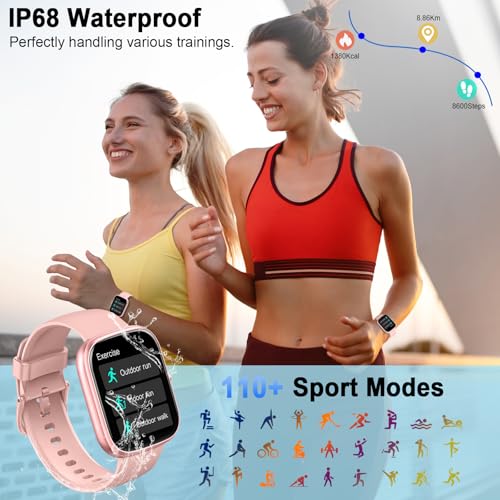 Reloj-Inteligente-Hombre-Mujer-Llamadas-Bluetooth-191-Smartwatch-con-110-Deportivos-Pulsera-Actividad-con-PulsometroMonitor-de-SuenoPodometro-Impermeable-IP68-Smart-Watch-para-AndroidiOS