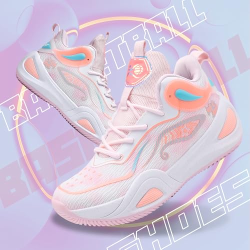 Image of Men's Basketball Shoes Fashionable Breathable Anti Slip Sports Shoes Outdoor Running Fitness Training Shoes