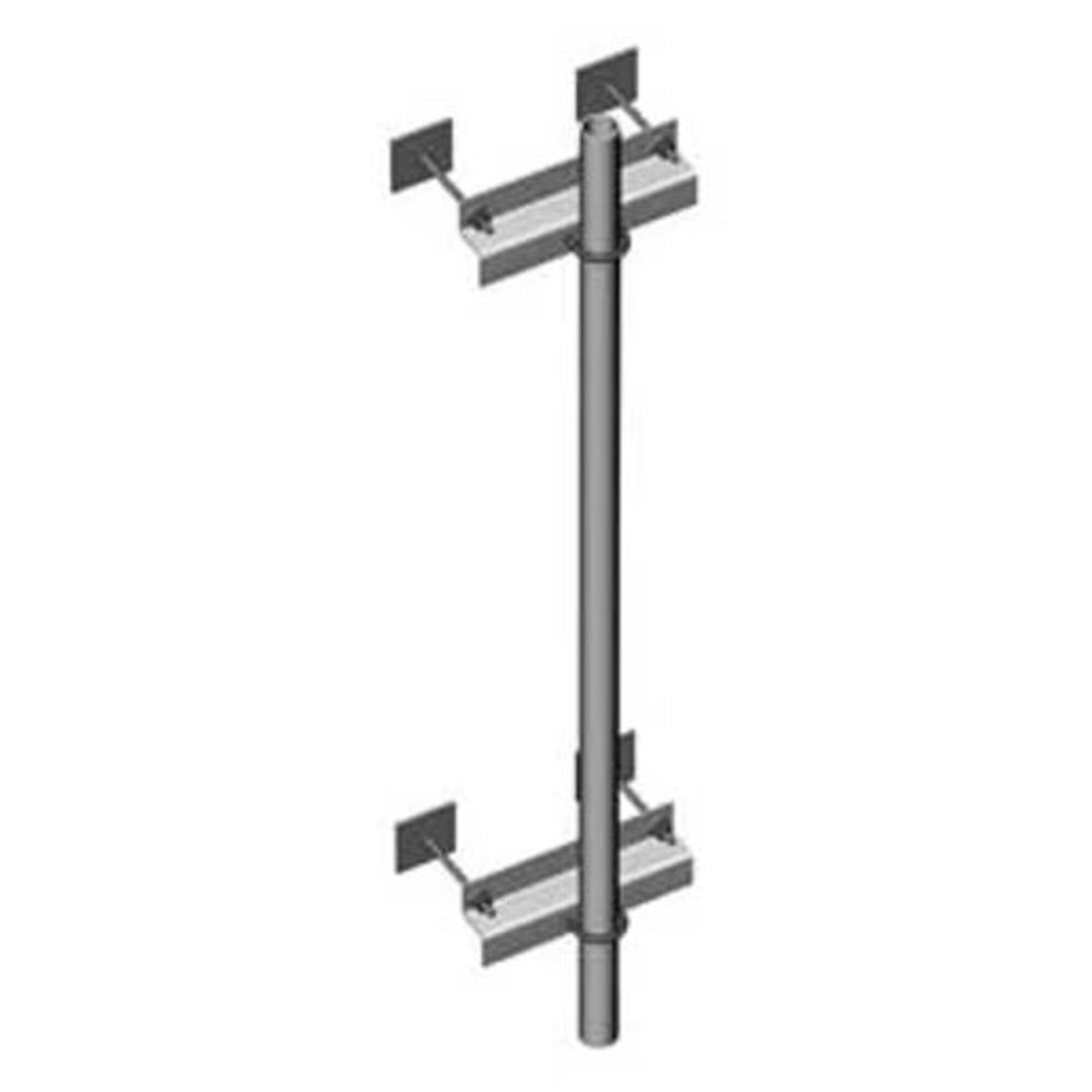 CommScope - MT-250L - Wall Mount Kit, Hot Dip Galvanized Steel, 2.4 in. O.D, 5-1/2 in. Stand-off, 6 L x 4 H x 14.5 in.