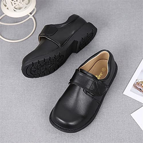 School Shoes for Boys Kids Dress Shoes Thick Bottom Leather Birthday Wedding Stage Dressy Loafers Comfy Oxford4