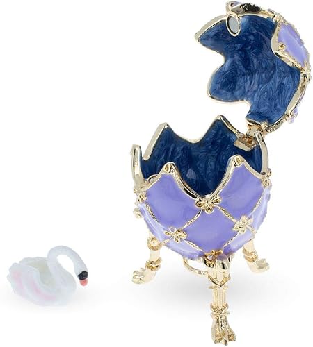 Miniatura 3 de BestPysanky 1906 El huevo imperial real de cisne en púrpura