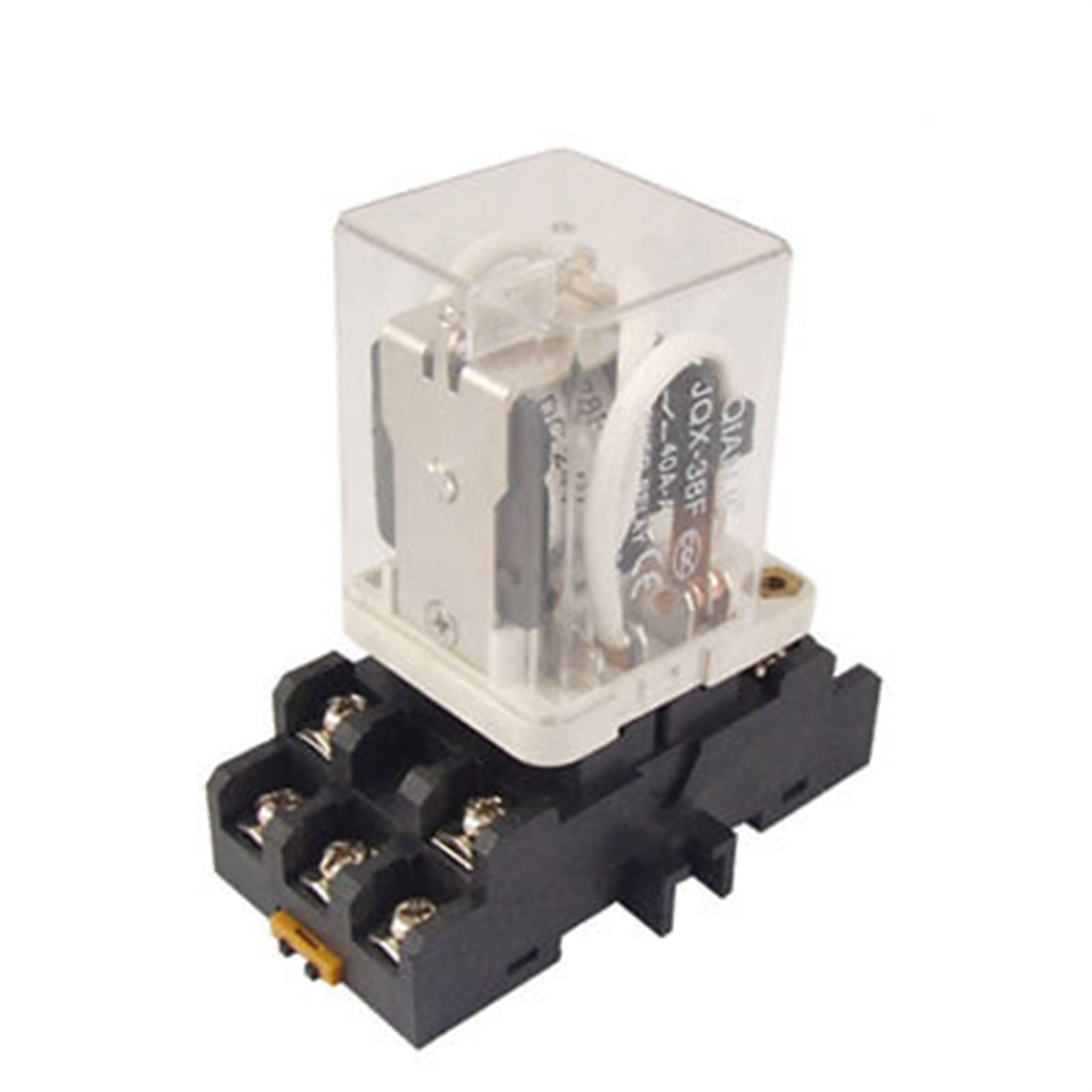 GJZIFGFWQ JQX-38F 40A DC 24V Coil Voltage Power Relay 3PDT 11 Pin w Socket