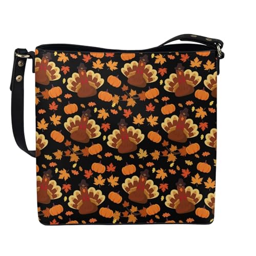 Image of HUGS IDEA Boho Bags for Women Leather Handbag Shoulder Bucket Crossbody Purse