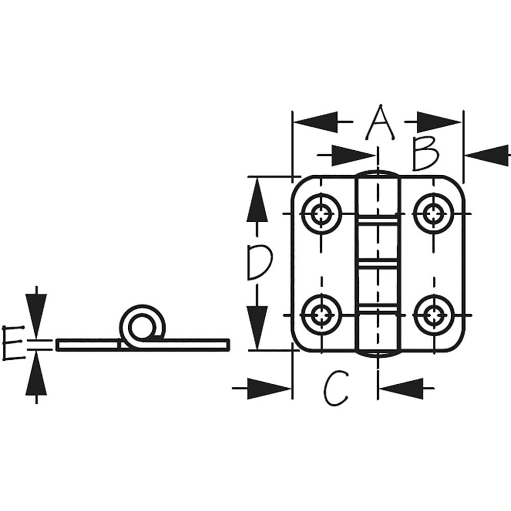 SEA DOG CORPORATION Butt Hinge SS 1-3/8