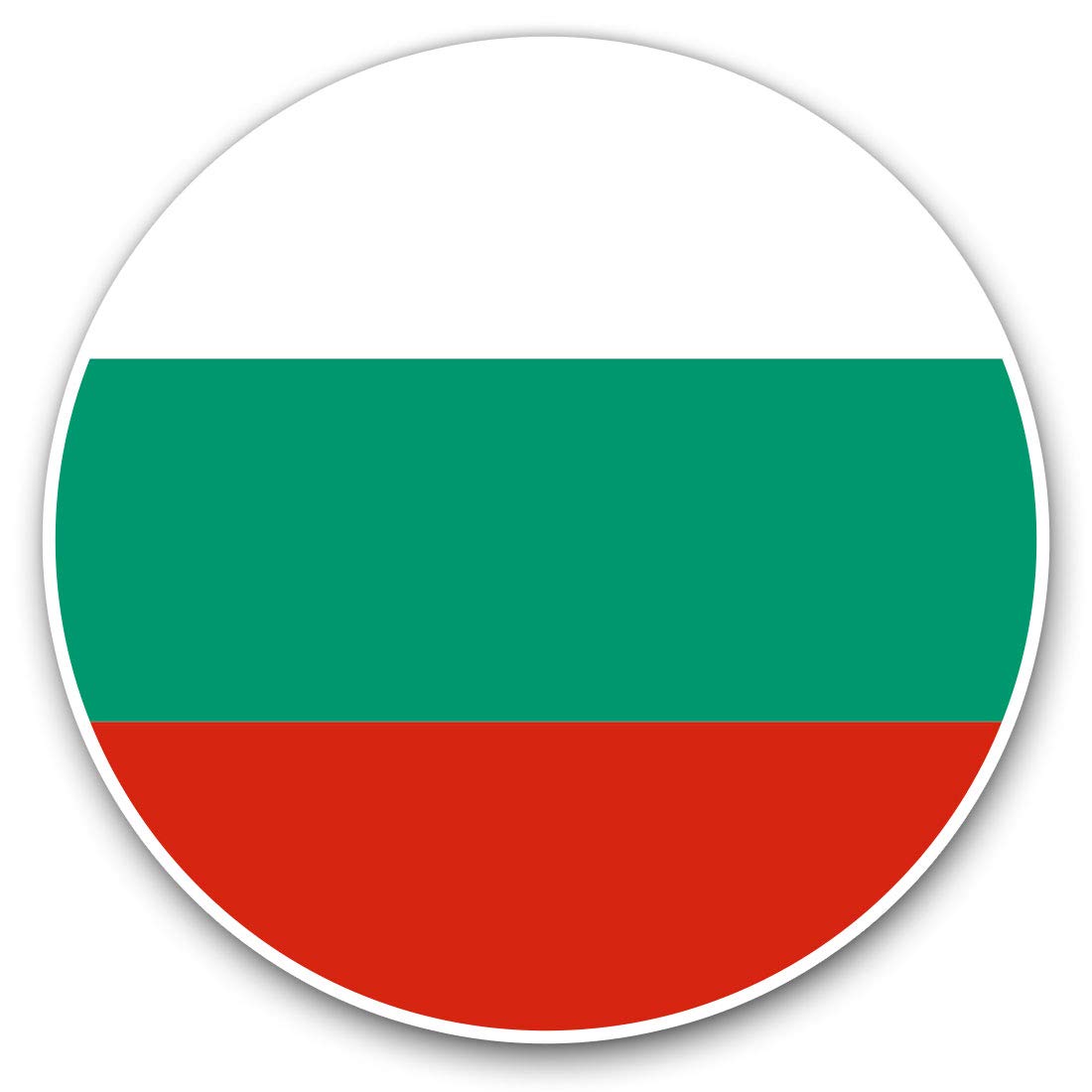 Destination Vinyl Ltd Bulgaria Flag Map 9059 Vinyl Stickers (Set Of 2) 7.5Cm - Bulgaria Flag Map #9059