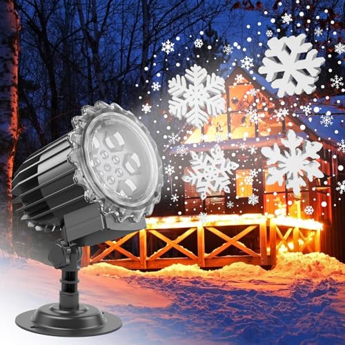 ALED LIGHT Luzes projetor floco de neve exterior, 9 W super brilhante, candeeiro de neve projeção de luz noturna, luzes LED projetor de Natal impermeável para o Natal, casamento, Halloween