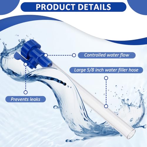 Image of WKZO 40003 RV Water Tank Filler with Shutoff Valve Fits Standard Drinking Water Hoses-Quickly and Efficiently Helps Fill Your Water Tank,Features 5 /8 inch Tube