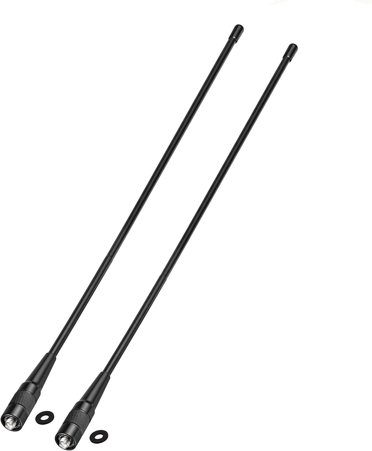 Bingfu Dual Band VHF UHF 136-174MHz 400-470MHz Ham Radio Antenna 2-Pack Walkie Talkie Flexible Whip Antenna SMA Female for Wouxun Baofeng BF-F8HP UV-5R UV-82 BF-888S Two Way Radio