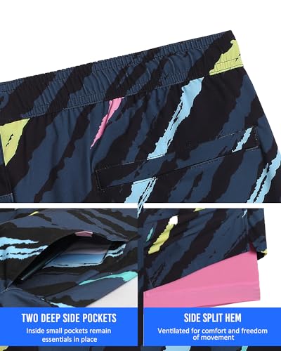 Image of maamgic Mens 5 inch Gym Running Shorts for Men 2 in 1 Quick Dry Workout Athletic Shorts