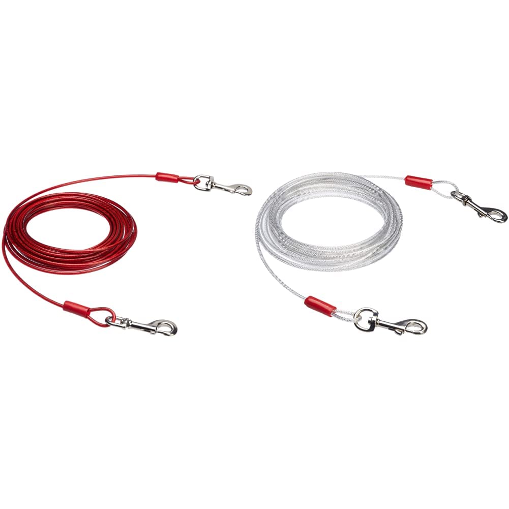 AmazonBasics Tie-Out Cable/Leash for Dogs up to 57 Kg, 30 Feet & Tie-Out Cable/Leash for Dogs up to 41 Kg, 25 Feet (B08Q5W675M) Amazon Price History, Amazon Price Tracker