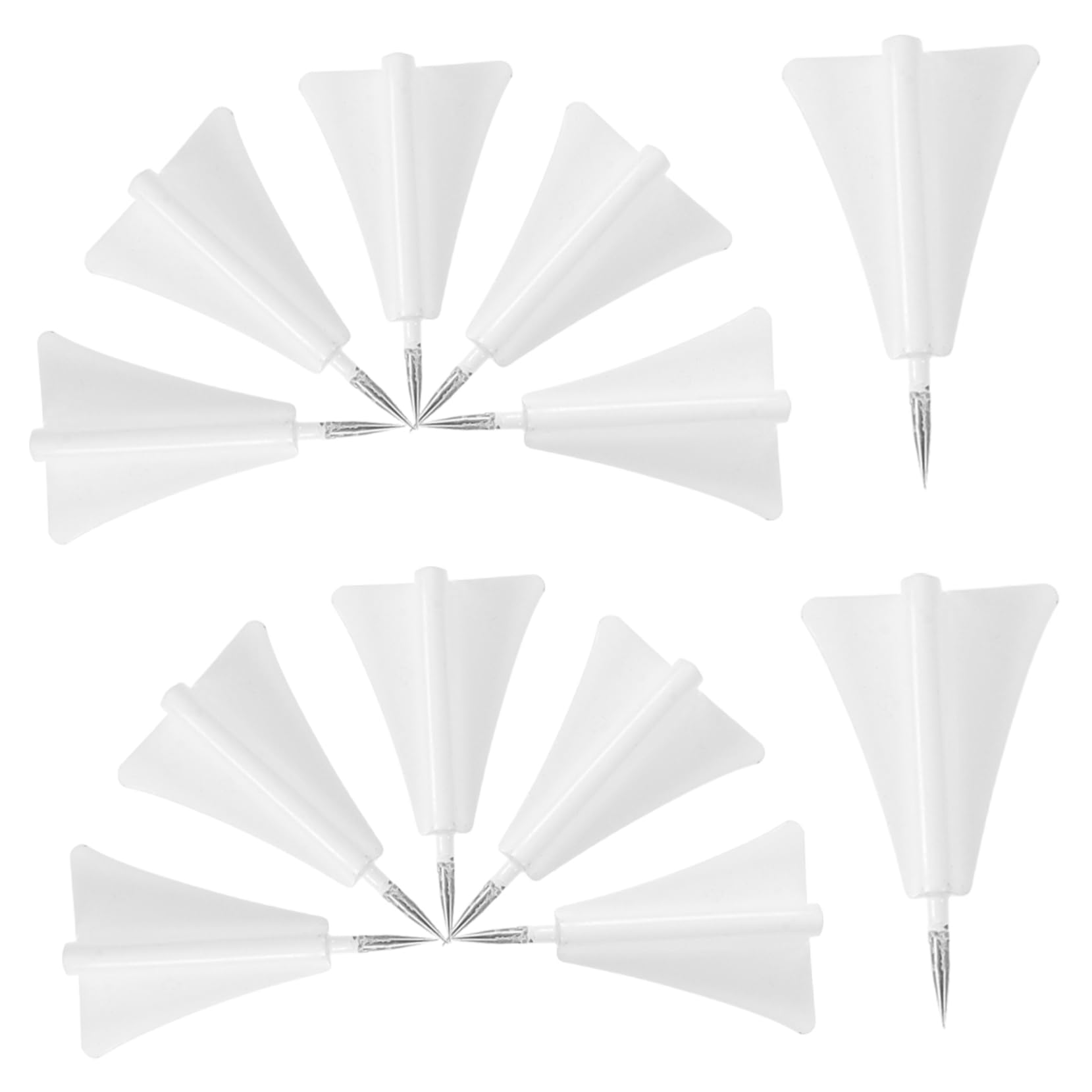 Veemoon 5 Boîtes Punaise d'avion en métal punaises Feutrine goupille Feutre Carte décorations de la Planche en liège épingles Accessoires pour Tableaux en liège Poussoir Blanche