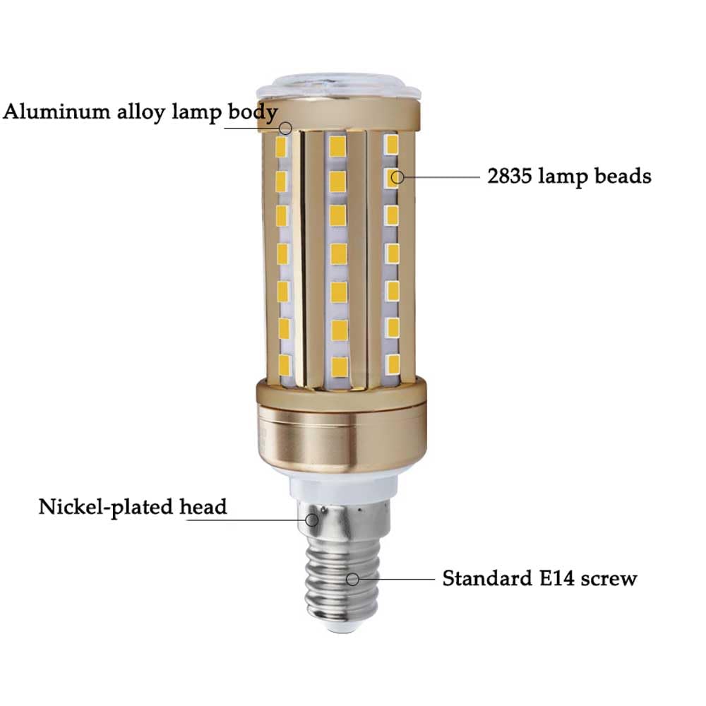 Paquete de 2/10 Bombillas LED de maíz E27, 12 W Equivalente a una Bombilla incandescente de 100 W, Bombilla LED Blanca cálida E27 3000 K, Bombillas LED de maíz de bajo Consumo para iluminación